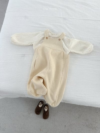 MiniRobe29｜(70-110) 壓紋吊帶連身褲10