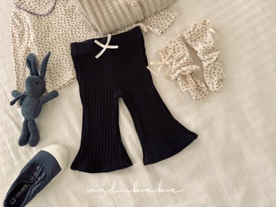 Valubebe51｜(65-90) 蝴蝶結羅紋喇叭褲9