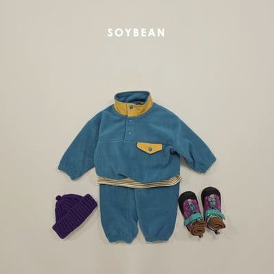 Soybean30｜(75cm-118cm) 抓絨半開襟扣套裝17