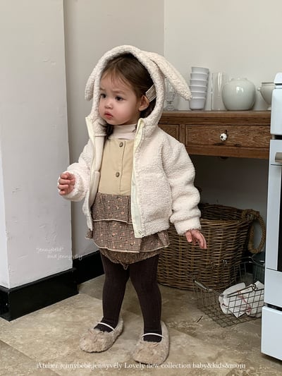 JE 655｜(80-110cm)  兔耳羊羔毛外套21