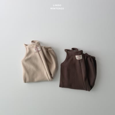 Lindo35｜(80cm-125cm) 磨毛肩帶連身褲5