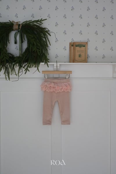 ROA36｜(6m-18m) 2色蕾絲荷葉緊身褲5