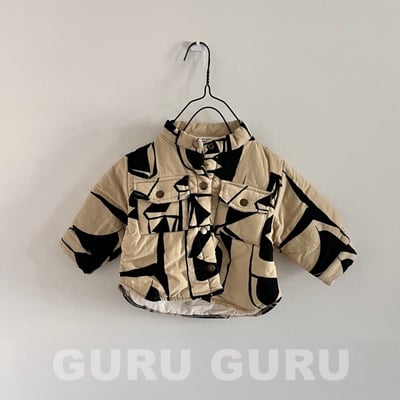 GURU GURU16｜(6m-24m) 2色印花夾層棉外套1
