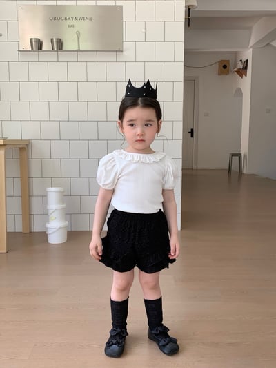 JE48｜(73-120cm) 花邊領露背上衣2