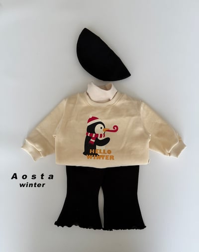 AOSTA44｜(6m-5y) 企鵝印花休閒上衣5