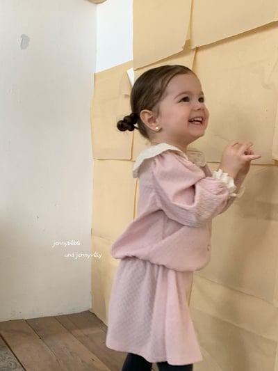 JE551｜(73-100cm) 蕾絲花邊領壓紋套裝24