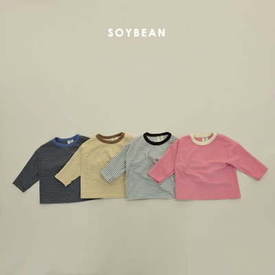 Soybean18｜(75cm-118cm) 撞色條紋上衣1