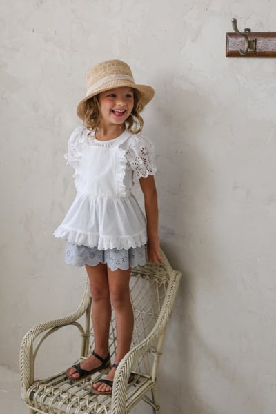 FLO19｜(75-140) 鏤空泡泡袖上衣21