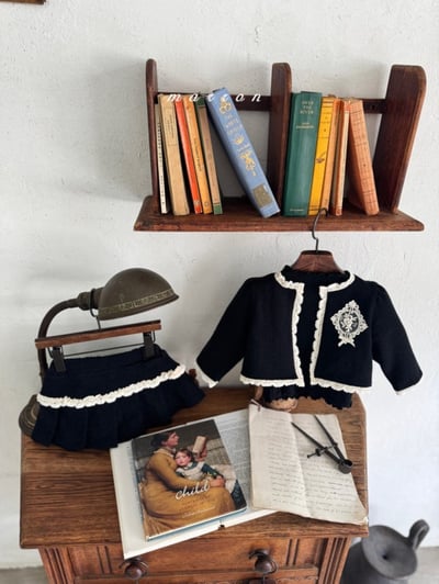 Marron 33｜(1y-6y) 法式蕾絲百褶褲裙6