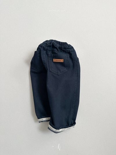 Atomeme02｜(70-110) 反折logo直筒牛仔褲3