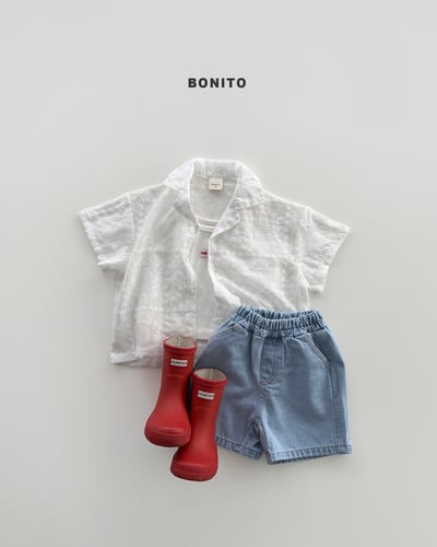 Bonito19｜(75cm-125cm) 透氣亞麻襯衫上衣6