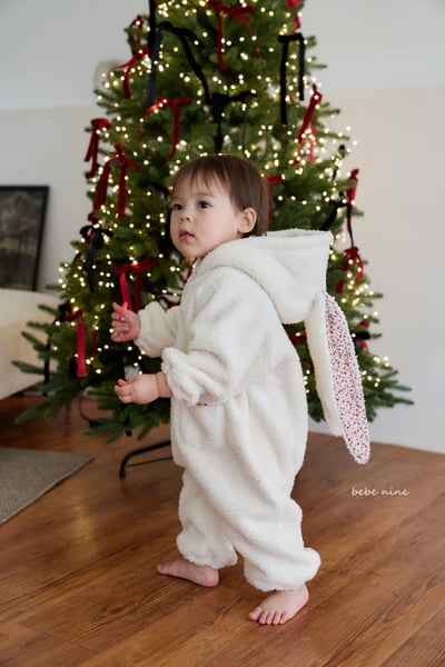 bebe nine07 (65cm-75cm) 2色碎花雪兔連身衣5