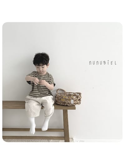 NUNU BIEL14｜(75-115cm) 素色棉寬褲7