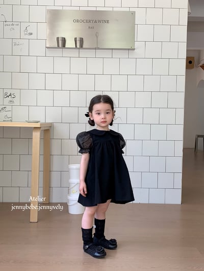 JE21｜(66-120cm) 赫本風網紗袖蝴蝶結包屁衣/洋裝8