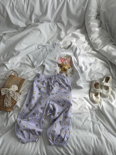 LePetitmot13｜(80-125cm) 冰淇淋束腳褲7