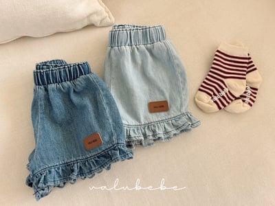 Valubebe 36｜(65-90cm) 荷葉邊牛仔褲2