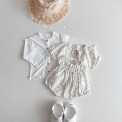 my_bebe16｜(58-72cm) 捲邊上衣燈籠褲套裝7