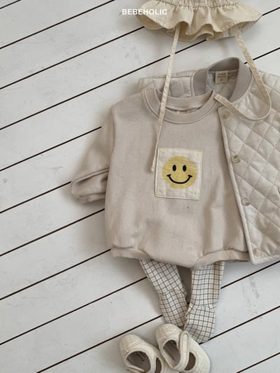 Bebe holic59｜(3m-18m) 微笑印花包屁衣15