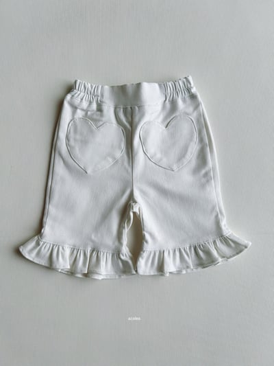 Azalea26｜(85-118cm) 愛心花邊五分褲8