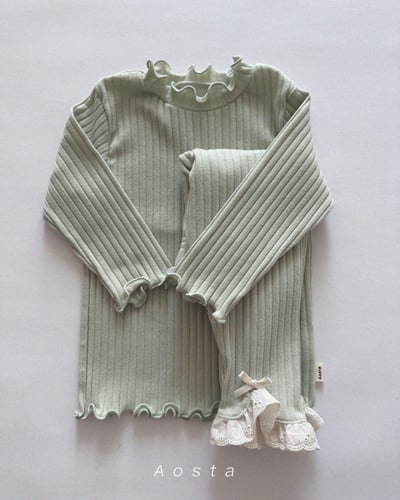 AOSTA04｜(6m-5y) 木耳邊碎花素面上衣19