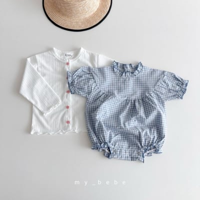 my_bebe32｜(80-120cm) 褶皺捲邊開襟外套7