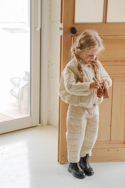 FLO46｜(85-135cm) 2色褶皺領鋪棉外套16