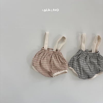 lala land03｜(3m-18m) 2色可拆式吊帶條紋燈籠褲18