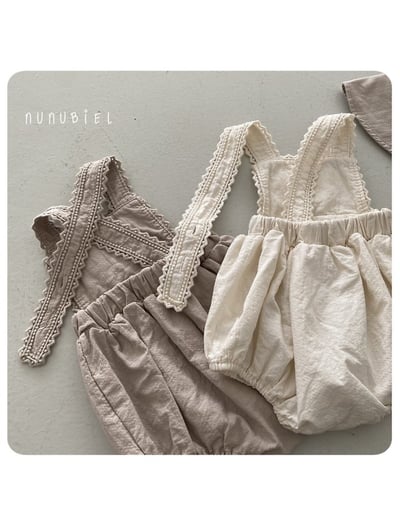 NUNU BIEL31｜(65-115cm) 燕麥蕾絲裙/包屁褲4