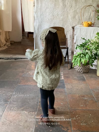 JE584｜(73-100cm) 復古碎花燈芯絨套裝18