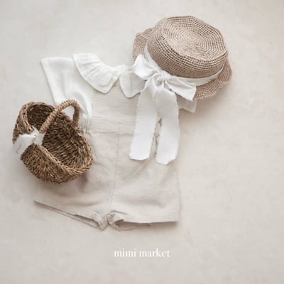 mimi market23 (75-90cm)  亞麻背帶褲9