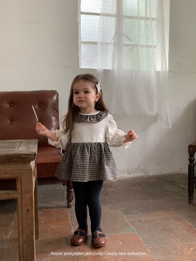 JE583｜(66-90cm) 格紋蝴蝶結綁帶包屁衣19