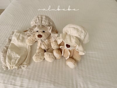 Valubebe20｜(65-90) 棉麻花苞帽10