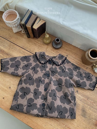 Monpetitbebe18｜(70cm-110cm) 復古花卉夾層棉大衣14