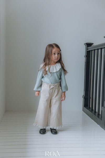 ROA28｜(80cm-120cm) 2色甜美蕾絲翻領上衣6