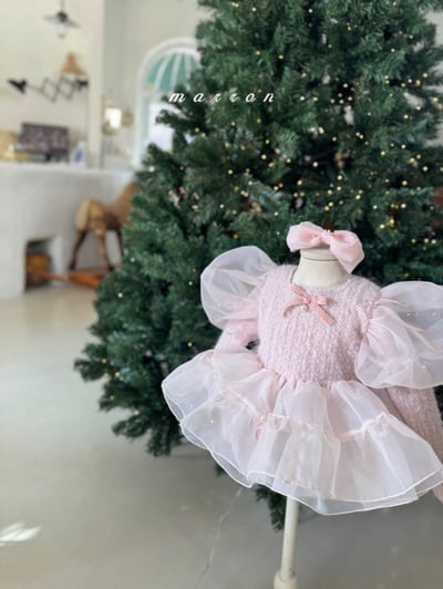 Marron 63｜(3m-18m) 公主蓬蓬袖袖洋裝包屁衣14