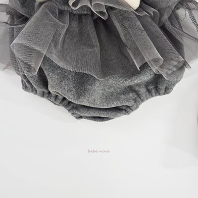 bebe nine53 (65cm-85cm) 3色蝴蝶結薄紗吊帶包屁裙12