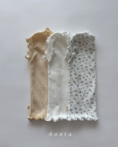 AOSTA38｜(6m-5y) 3款甜美木耳邊中領無袖5