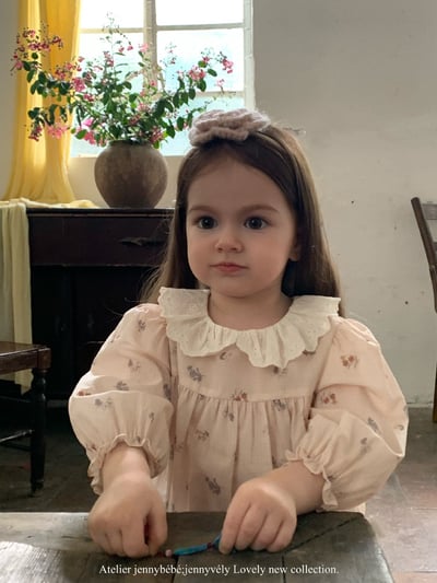 JE550｜(66-120cm) 甜美蕾絲領碎花包屁衣/洋裝17