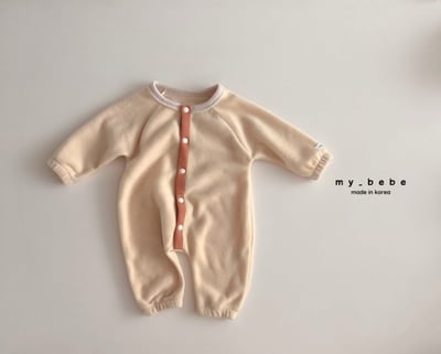 my_bebe23｜(-6m-12m-) 撞色排釦連身衣3