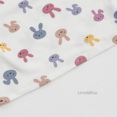 LIME&BLUE01｜(80-118cm MOM )  兔子親子居家服22