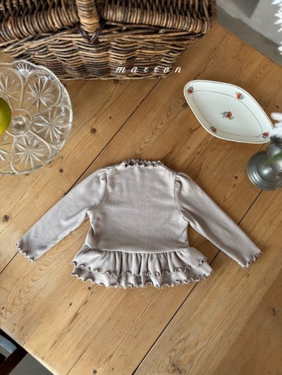 Marron 04｜(1y-6y) 荷葉裙擺捲邊上衣5