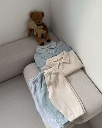 AOSTA32｜(6m-5y) 華夫格有領上衣13