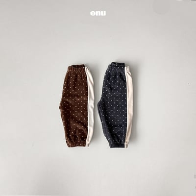 onu 24｜(70cm-115cm) 波點線條縮口褲2