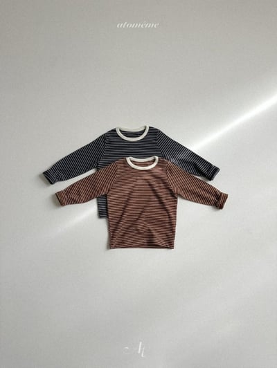 Atomeme26｜(70cm-110cm) 圓領條紋上衣7