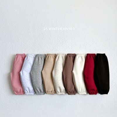 vivid02｜(78cm-125cm) 素面休閒縮口褲2