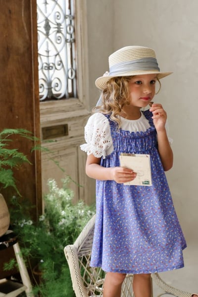 FLO20｜(75-140) 小碎花細肩洋裝16