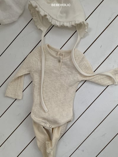 Bebe holic30｜(3m-18m) 鈕扣坑條包屁衣7
