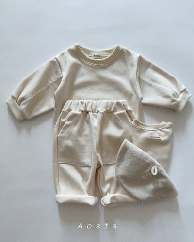 AOSTA07｜(6m-5y) 日常口袋直筒褲25