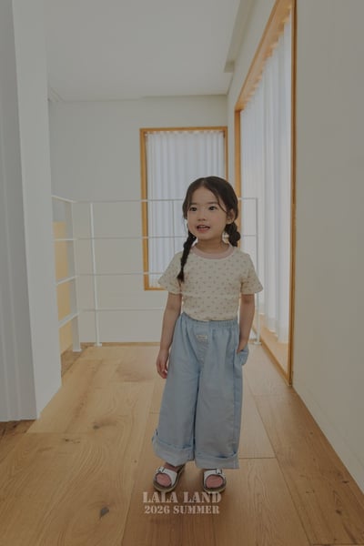 lala land68｜(75-120cm) 2色反摺直筒長褲16