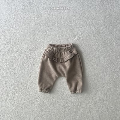 Lindo20｜(3m-18m) 荷葉摺邊縮口褲5